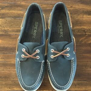 Sperry Men's Navy and Tan Boat Shoes nwot
